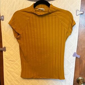 Reformation Jeans Mustard Short Sleeve Top